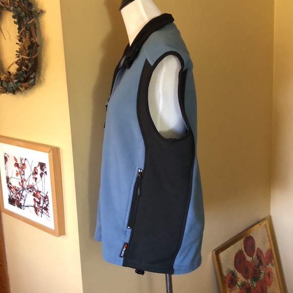 WEST MARINE Large PolarFleece ColorBlock Blue Full-Zip Cozy Fall Hike Camp NEW - Picture 6 of 12